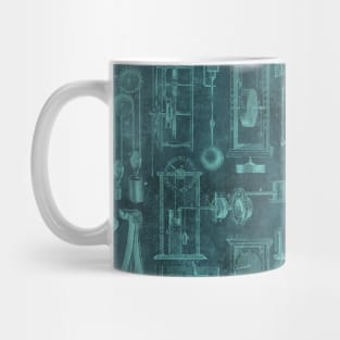 Instruments of Time Neck Gator Teal Vintage Timepieces Mug